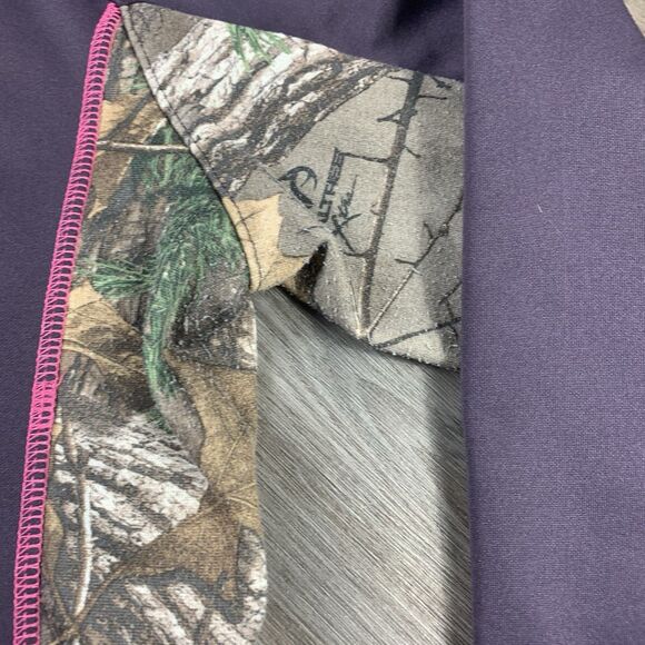 Browning Ladies 3/4 zip top brown/ camouflage pink piping  Size XL - Picture 3 of 8